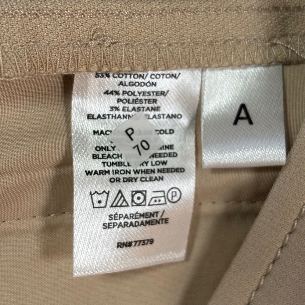 Ann Taylor Womens Beige Wide Leg Trousers High Rise Work Pants Khaki Tan - Picture 11 of 12
